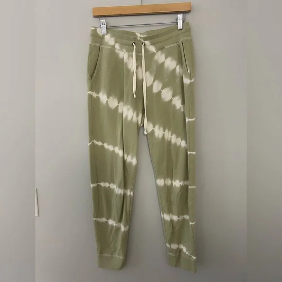 Rails Oakland Sage Green Ivory Tie Dye Jogger Sweatpants - Picture 2 of 5